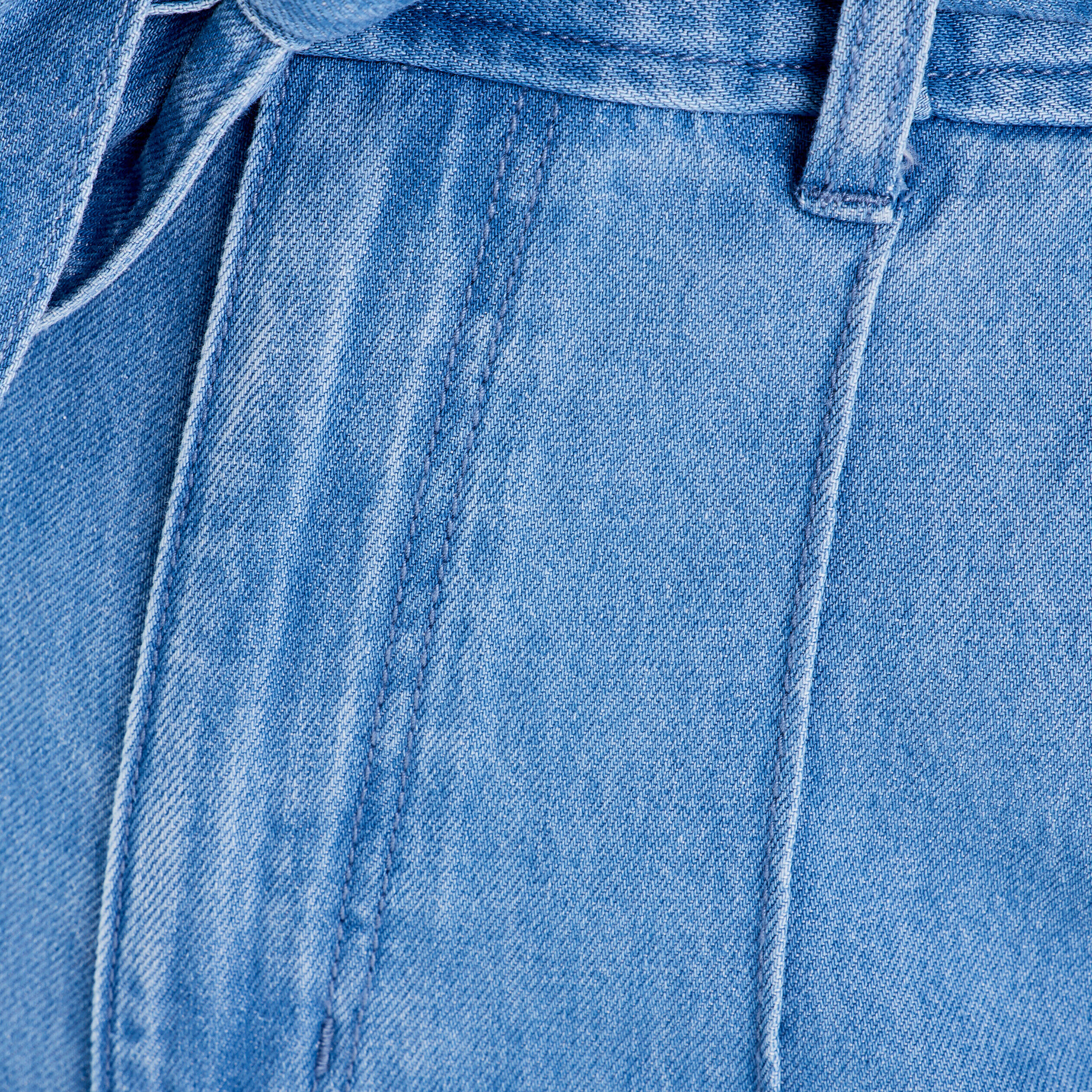 Jeans paperbag taille haute ceinturée denim stone femme | Cache Cache