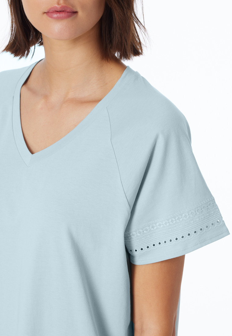 Shirt kurzarm Lochstickerei bluebird - Mix+Relax
