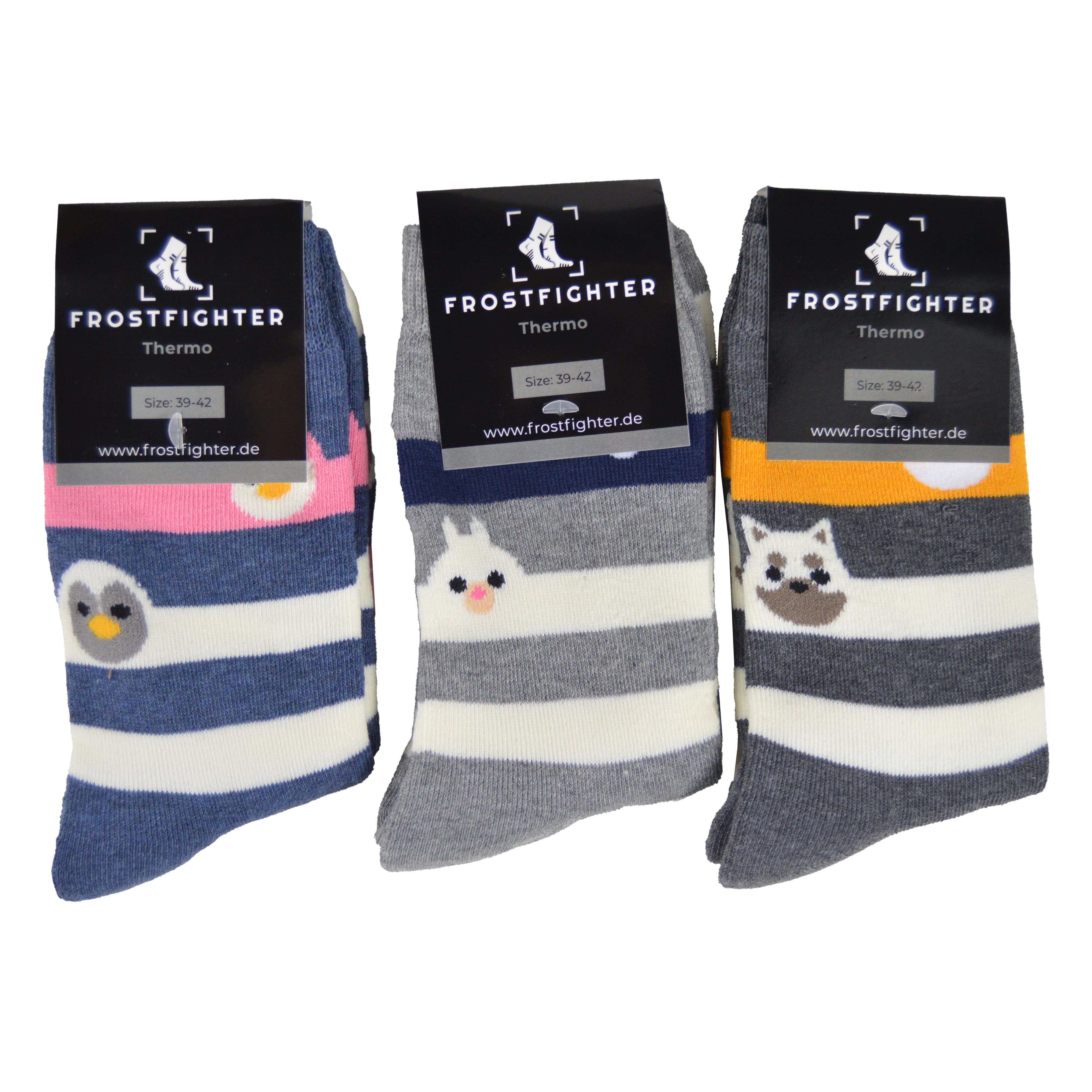 Frostfighter Thermosocken Wintersocken Damen Thermo (6 Paar) Anitipilling Innenfutter, Vollfrottee Innenfutter, warme dicke Socken