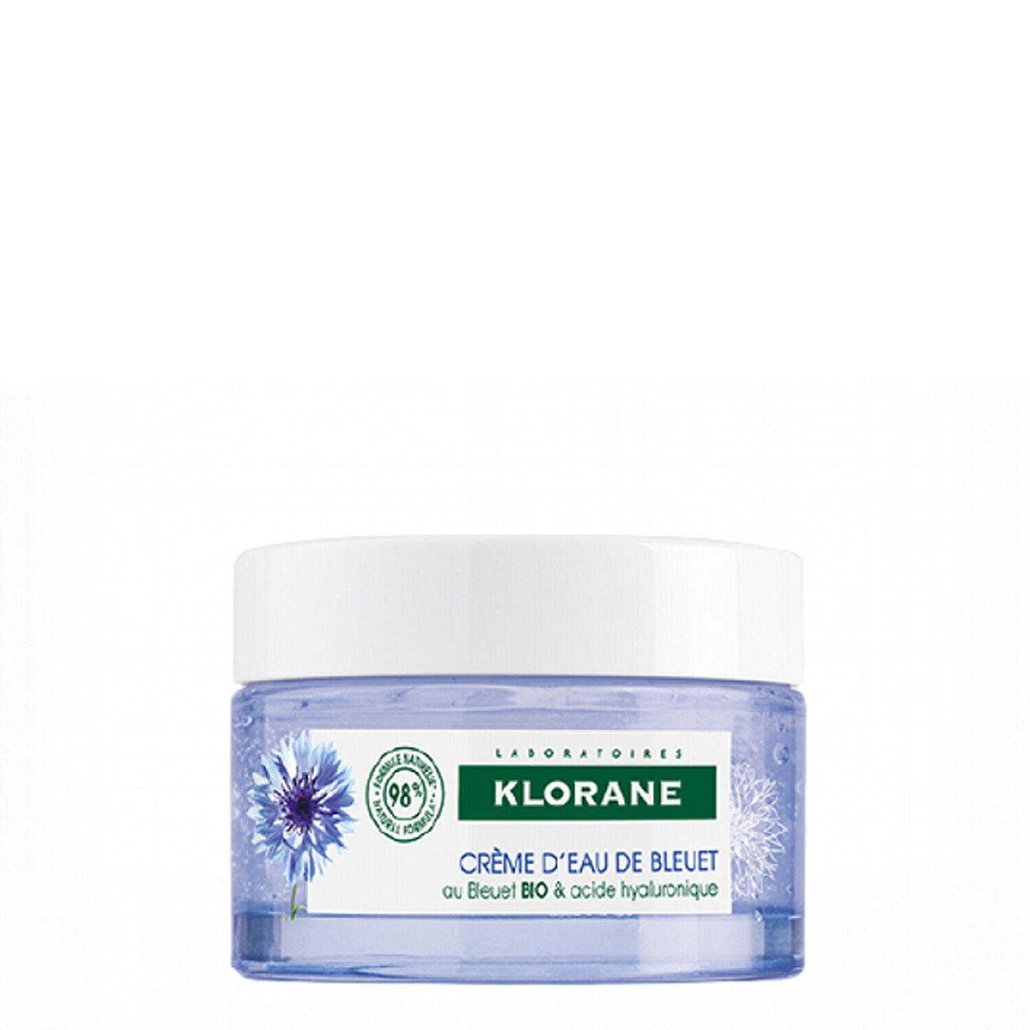 Klorane Crème de jour Eau de Bleuet Bio - Peaux sèches - 50 ml