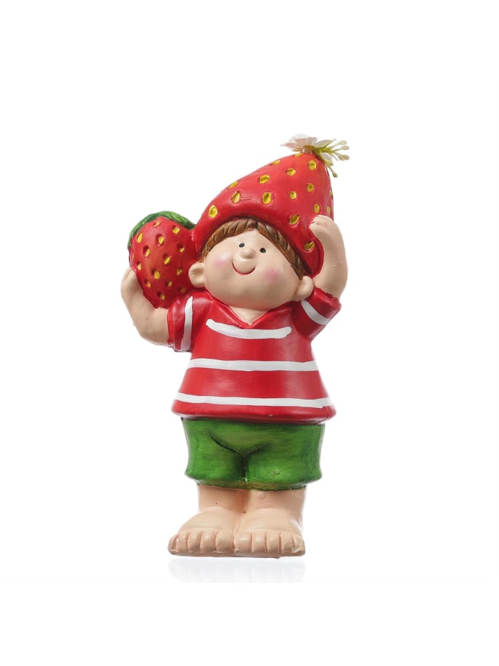 MARELIDA Dekofigur Erdbeerjunge Fritz Gartendeko H: 18,5cm in rot günstig kaufen onesize
