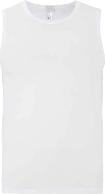 Tanktop aus Baumwolle mit Stretch-Anteil in weiß