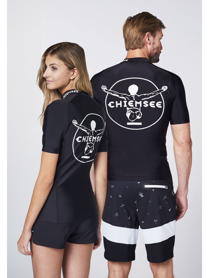 Chiemsee Badeshirt in Schwarz-Weiß günstig kaufen XS