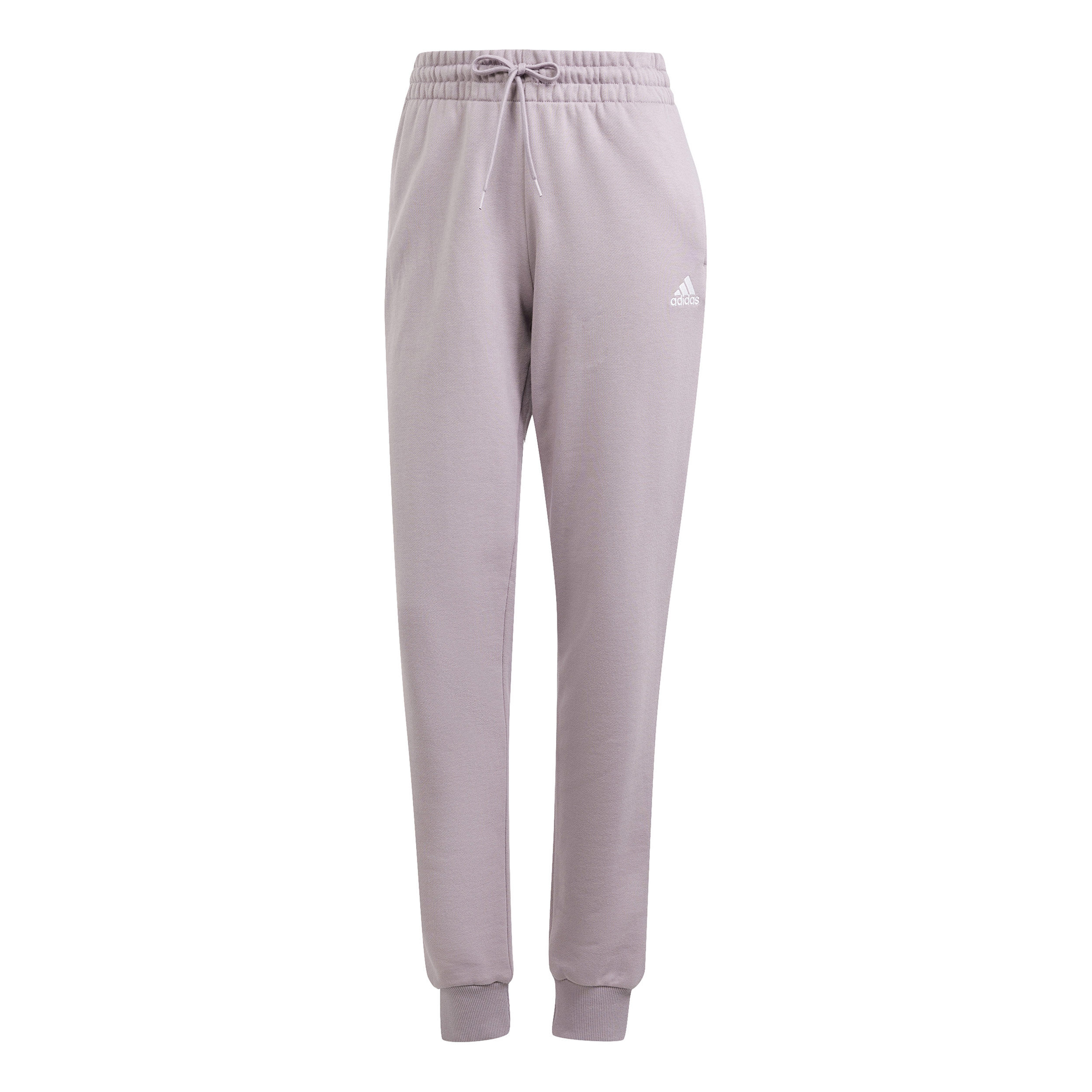 Linear French Terry Trainingshose Damen - Flieder, Weiß