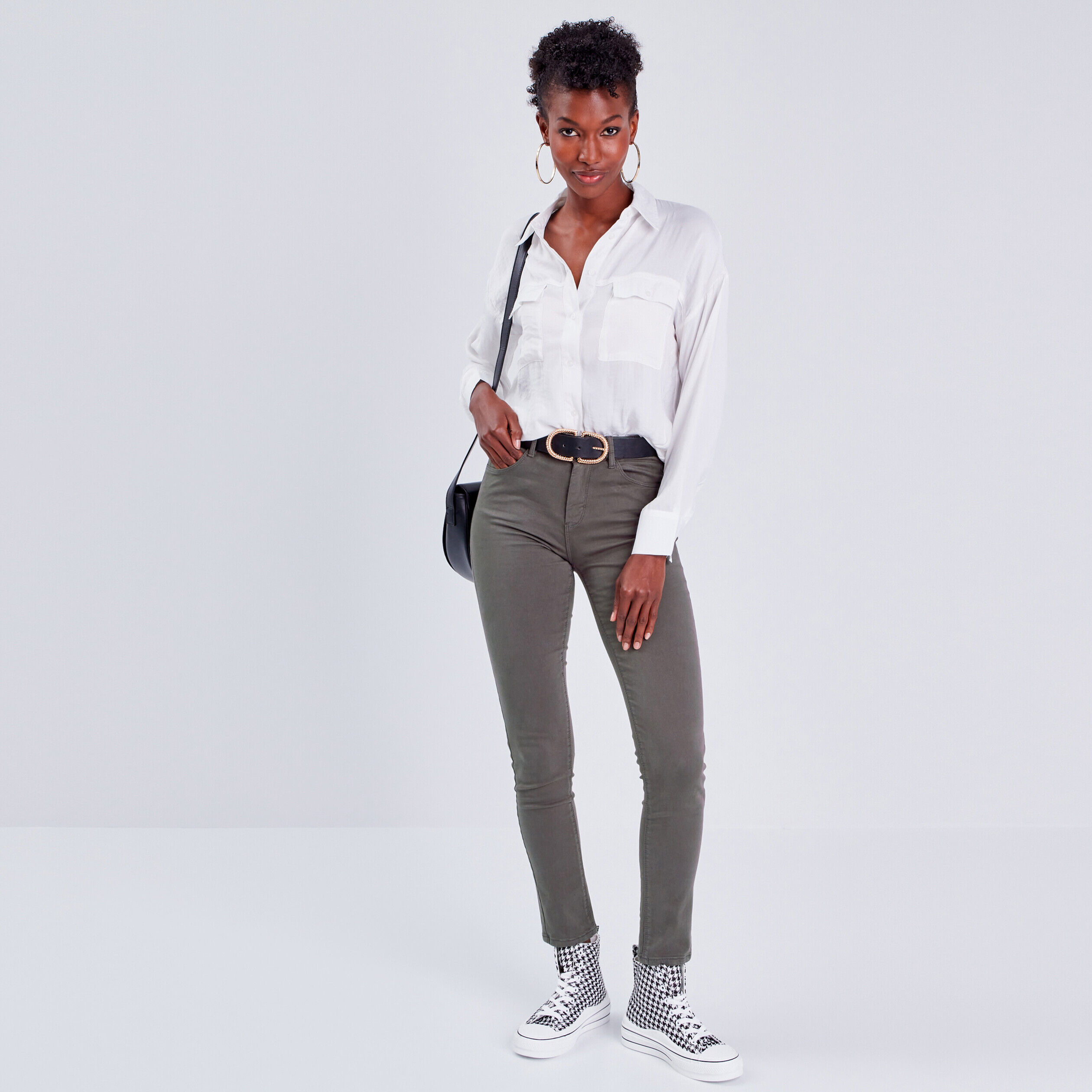 Chemise manches longues ecru femme | Cache Cache