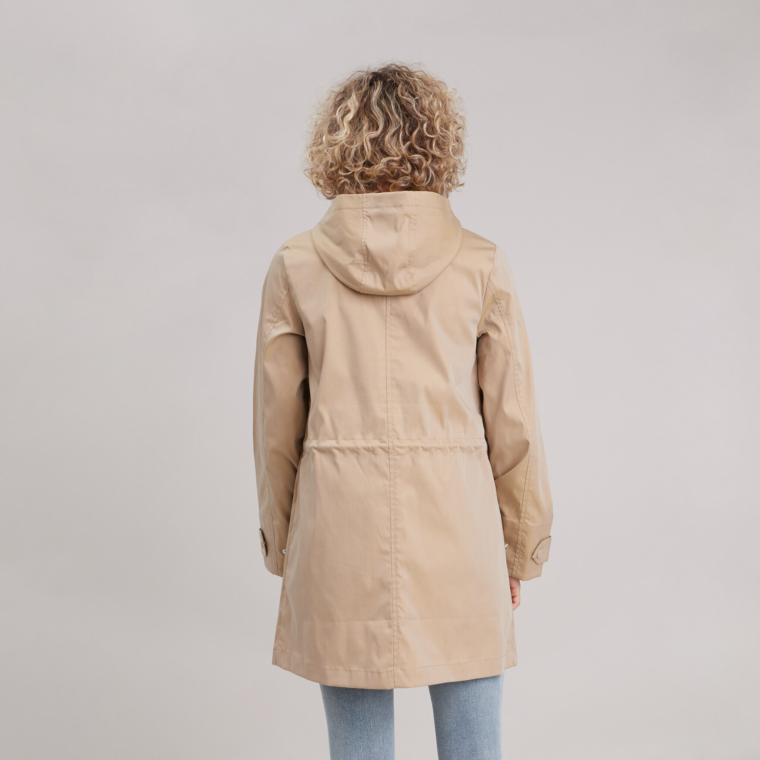 Parka droite à capuche sable femme | Cache Cache