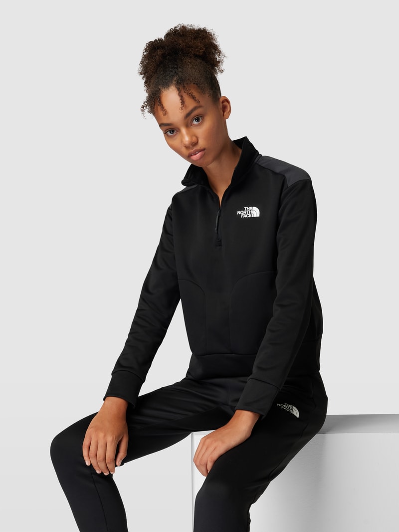 Sweatshirt mit Label-Print Modell 'REAXION' in schwarz