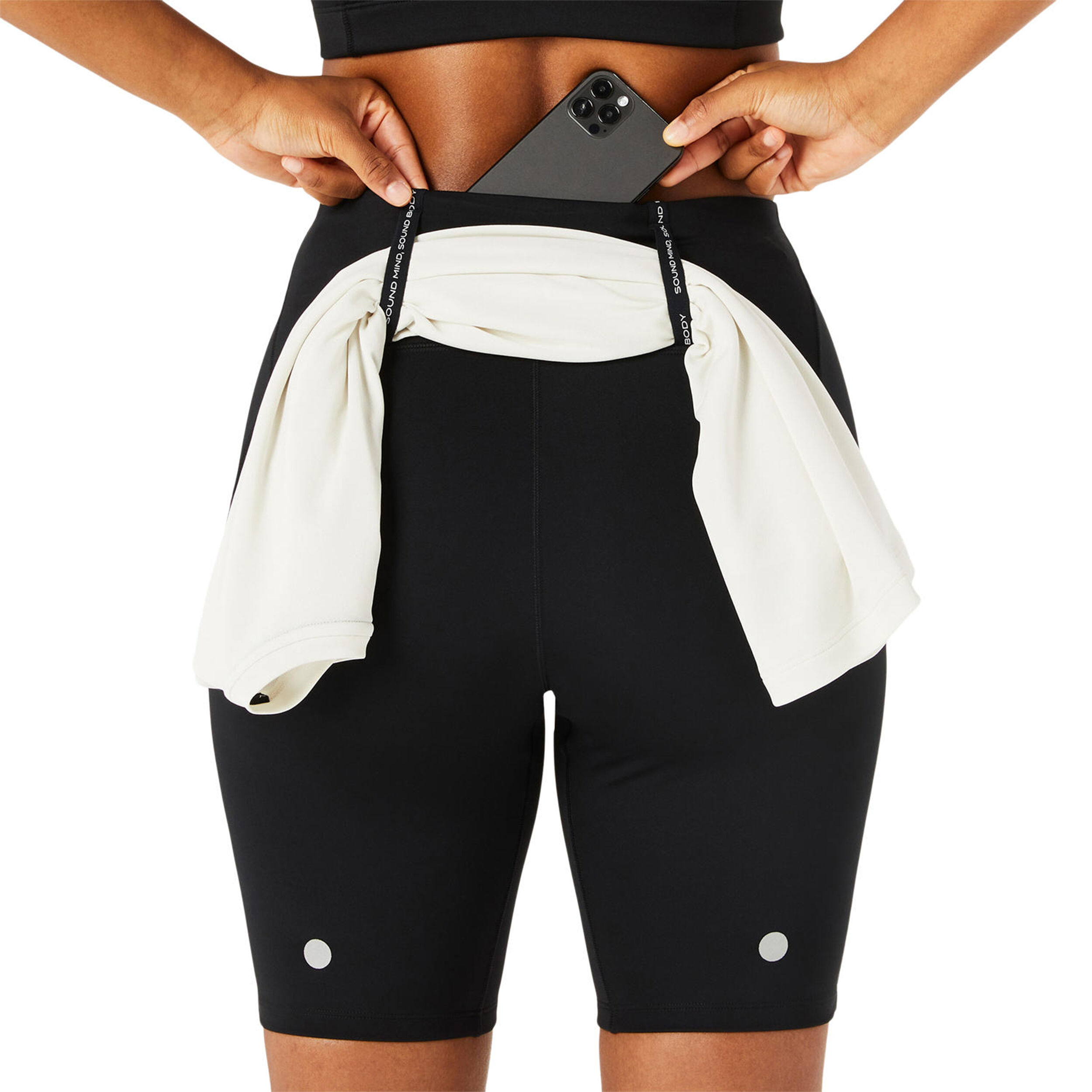 Road High Waist 8 Inch Short Lauftight Damen - Schwarz
