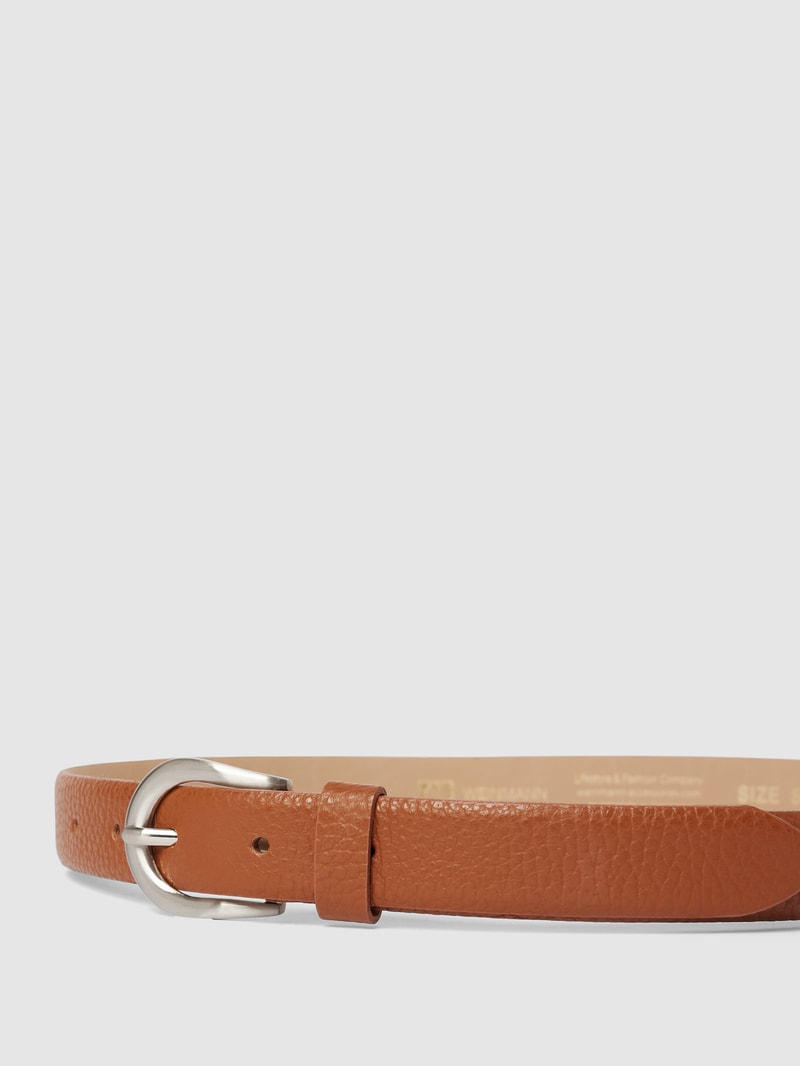 Gürtel aus Leder mit Dornschließe Modell 'Adria' in cognac