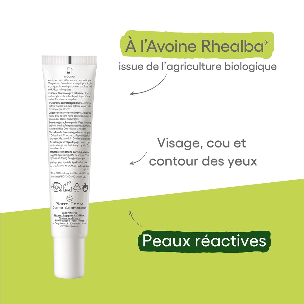 A-Derma Biology - Soin dermatologique apaisant B IO Soin visage