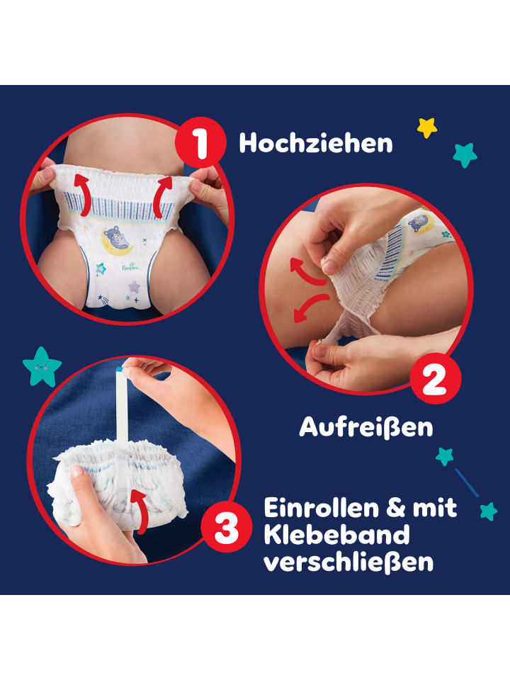 Pampers Pampers Night Pants Größe 4, 180 Windeln, 9kg-15kg günstig kaufen 4