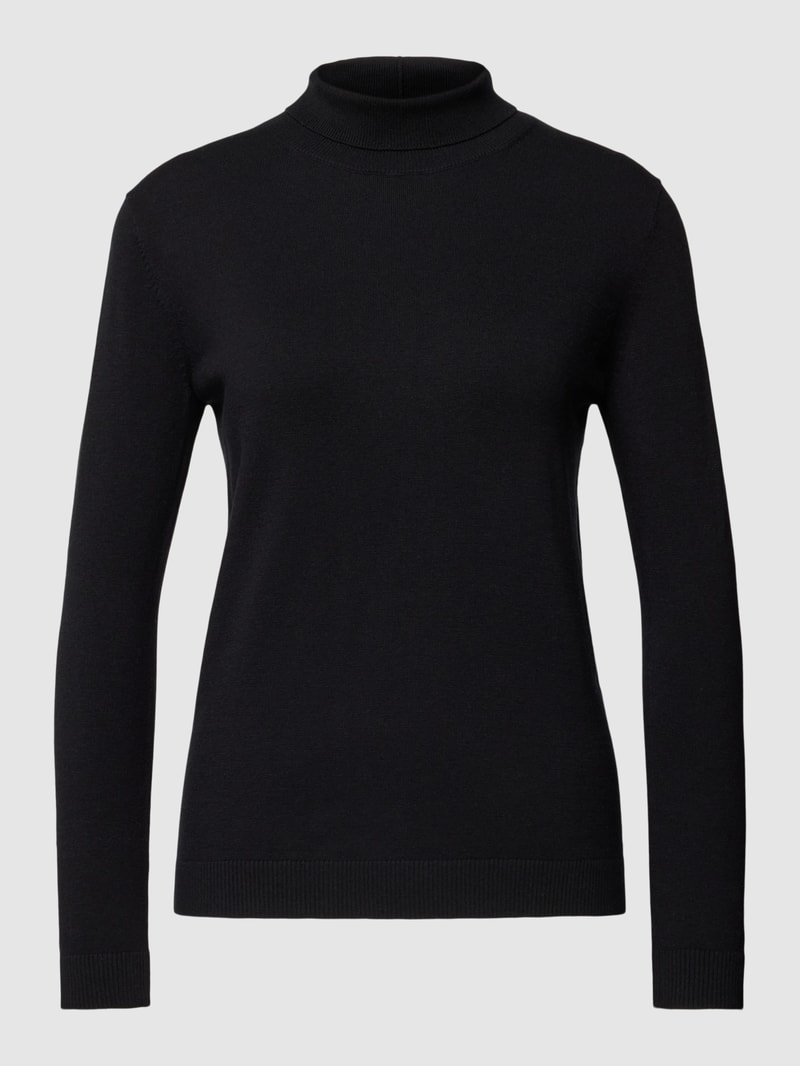 Longsleeve mit Stehkragen Modell 'KIKU' in schwarz