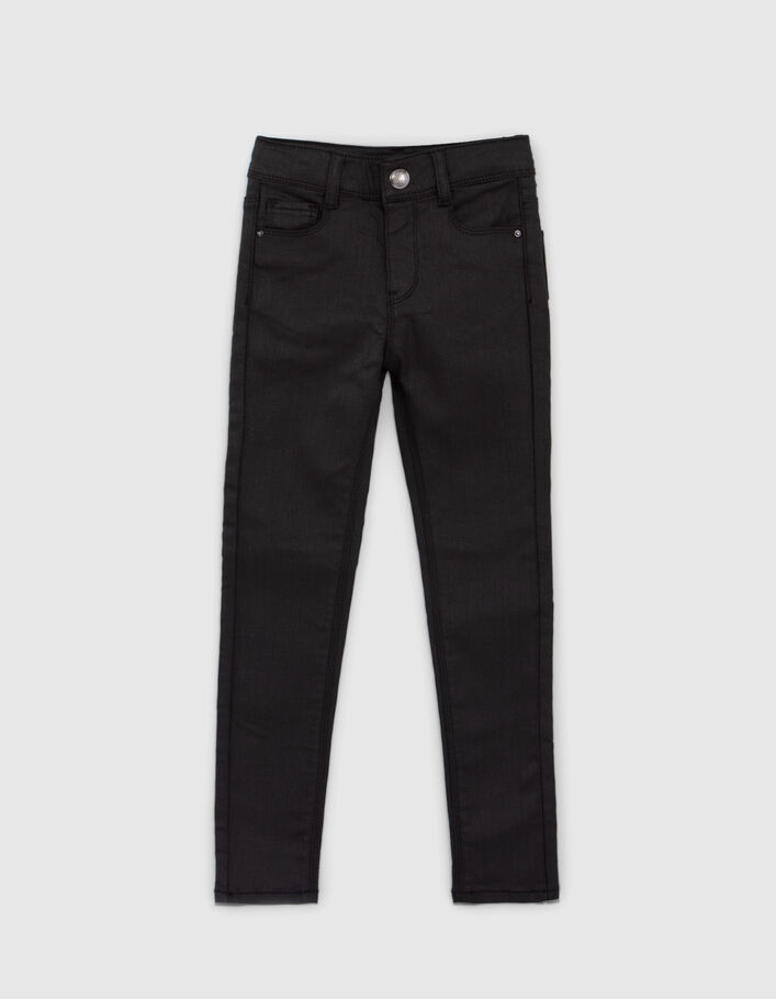 Jean skinny noir enduit fille