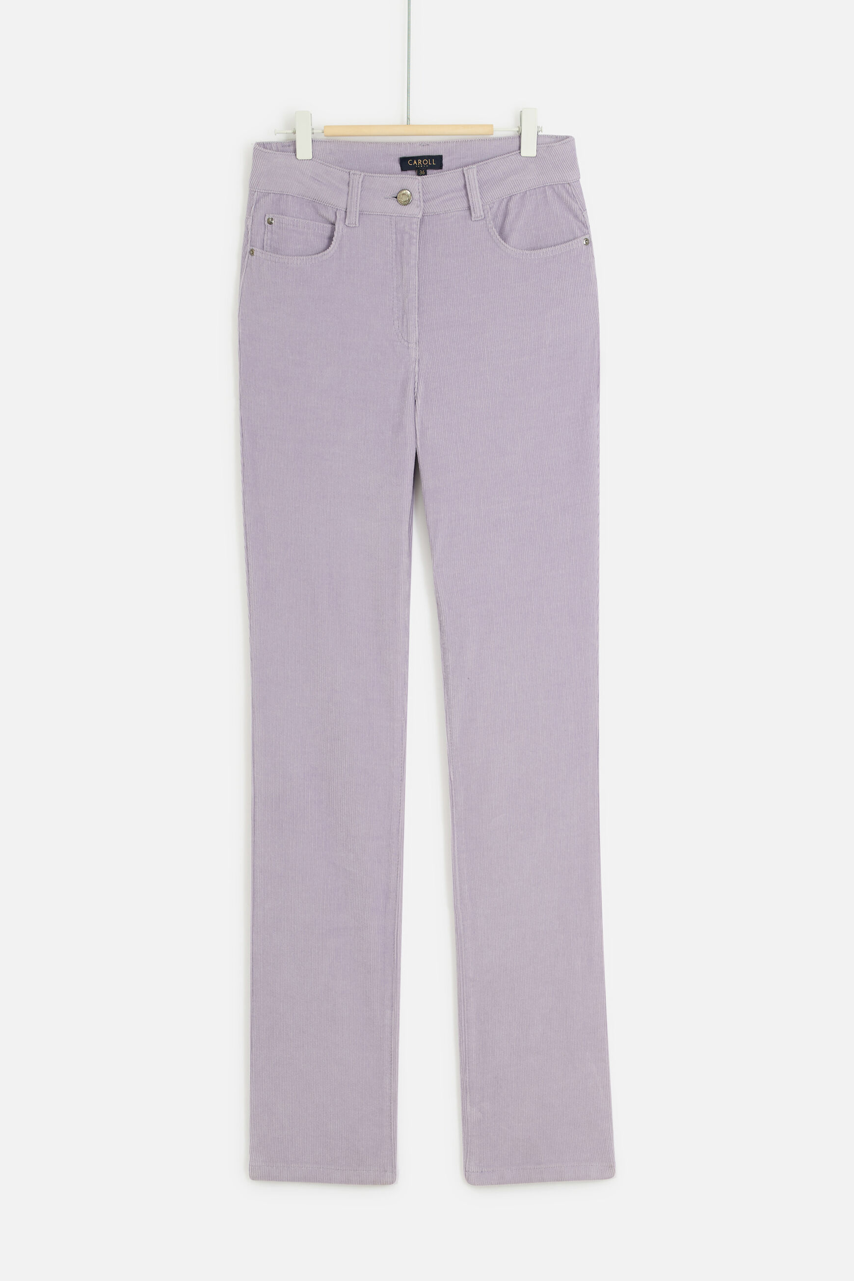 pantalon chicago velours parme femme