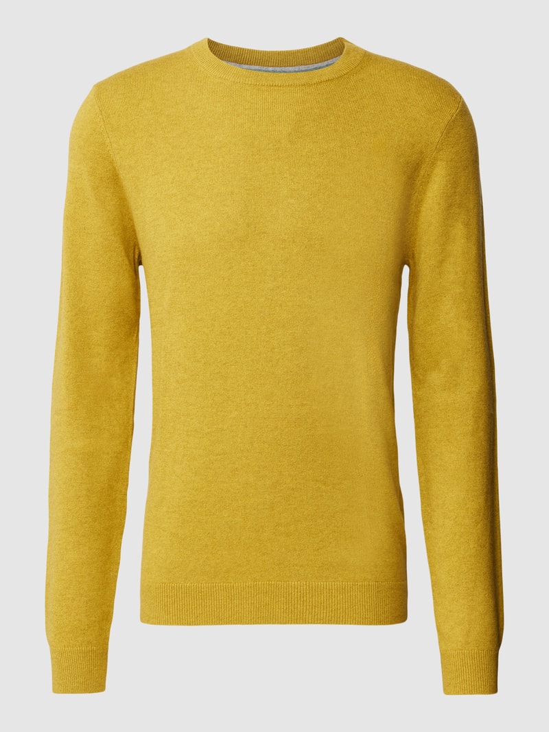 Strickpullover in melierter Optik in senfgelb meliert