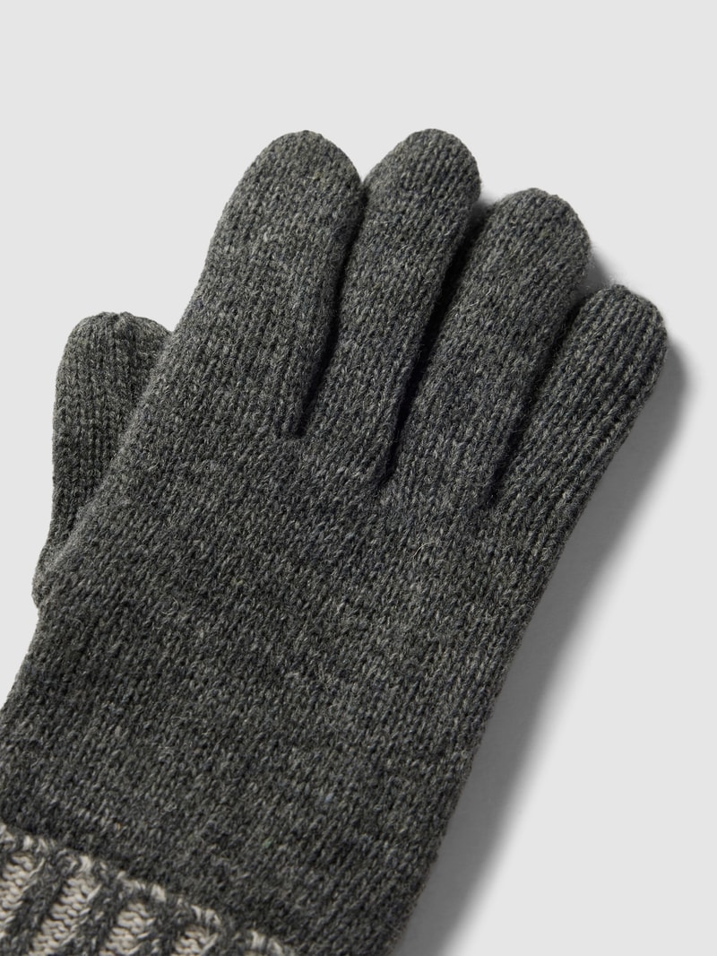 Handschuhe mit Label-Detail in anthrazit