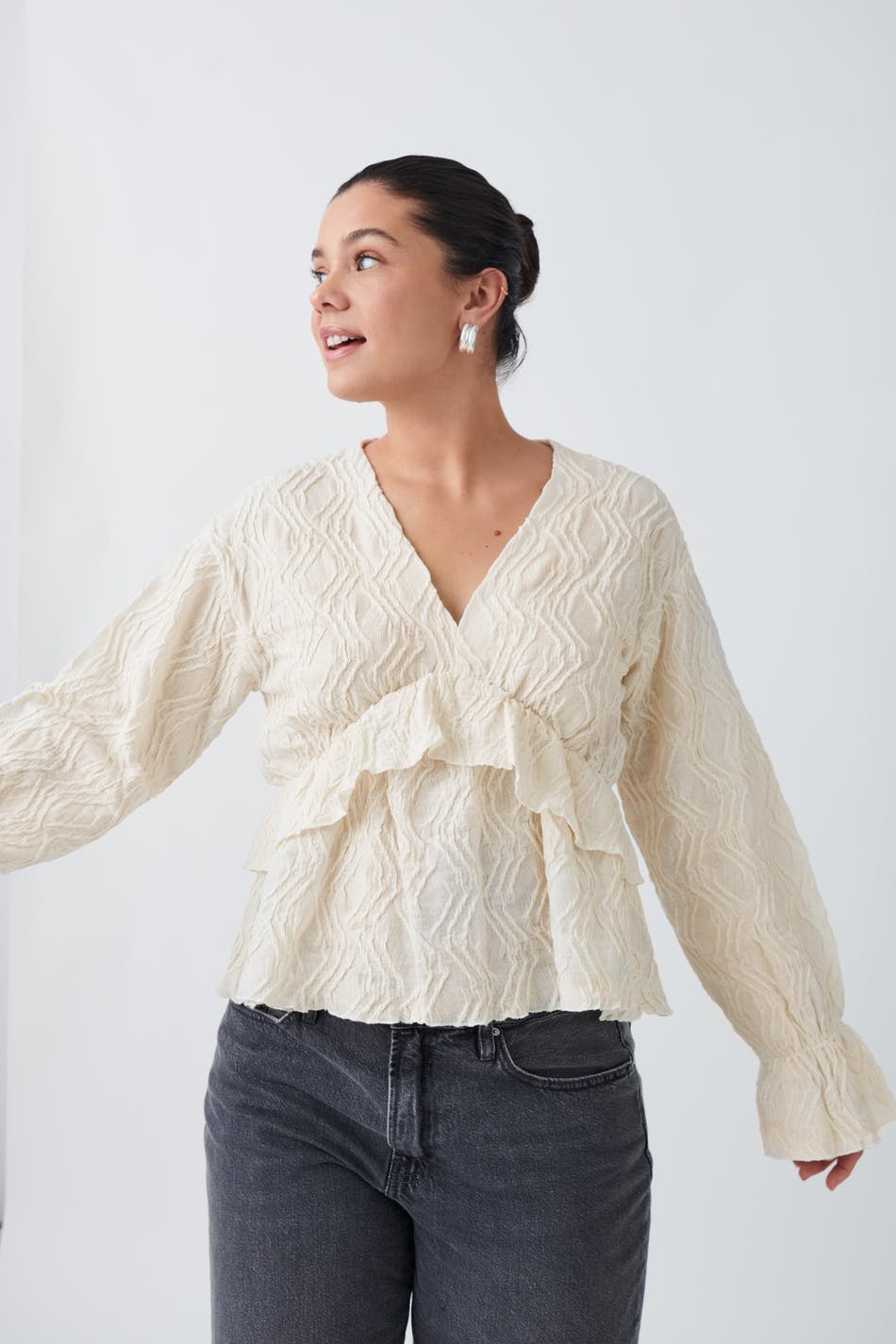 Boho frill top