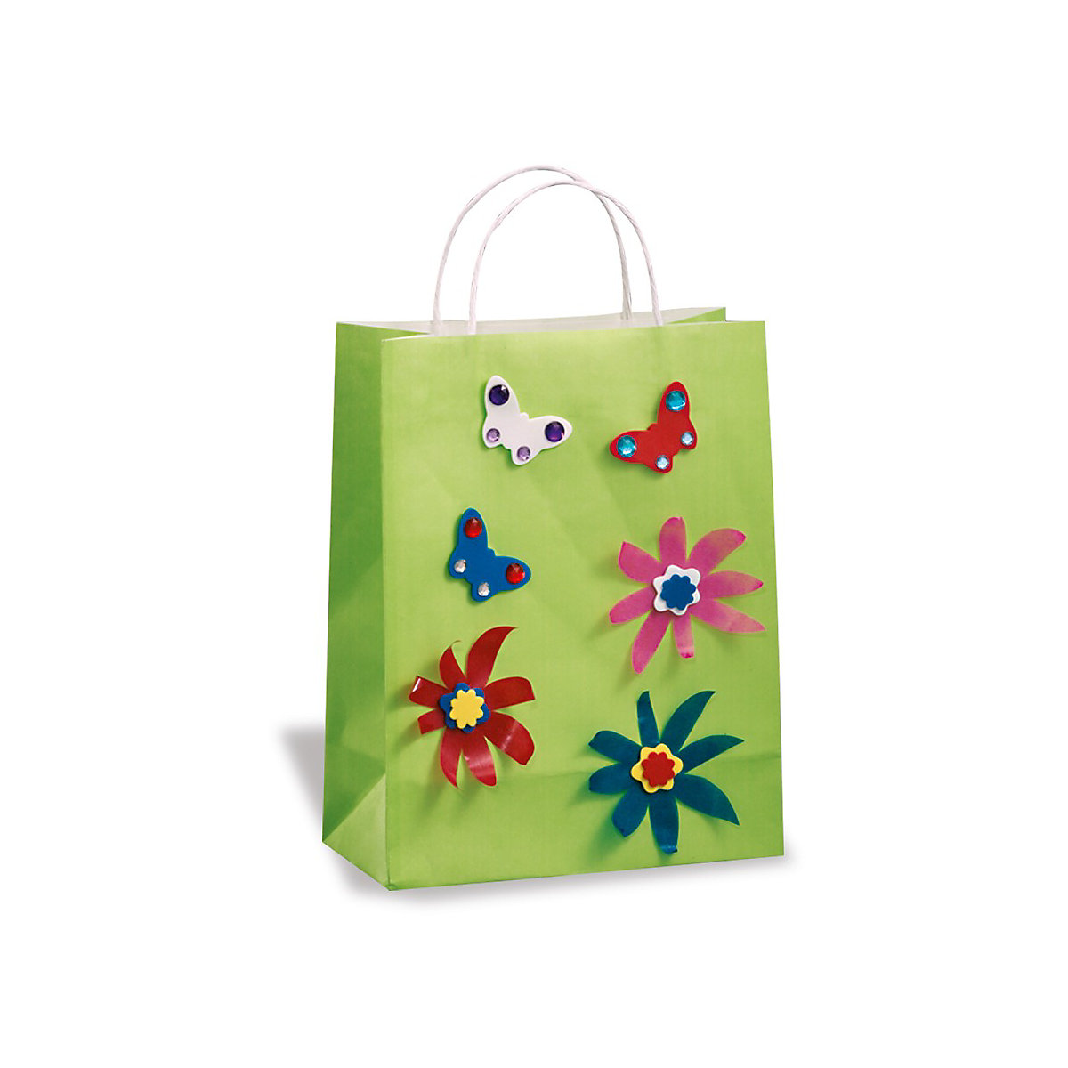 Papier-Geschenktüten 12 x 15 cm, 10 Stück farbig sortiert