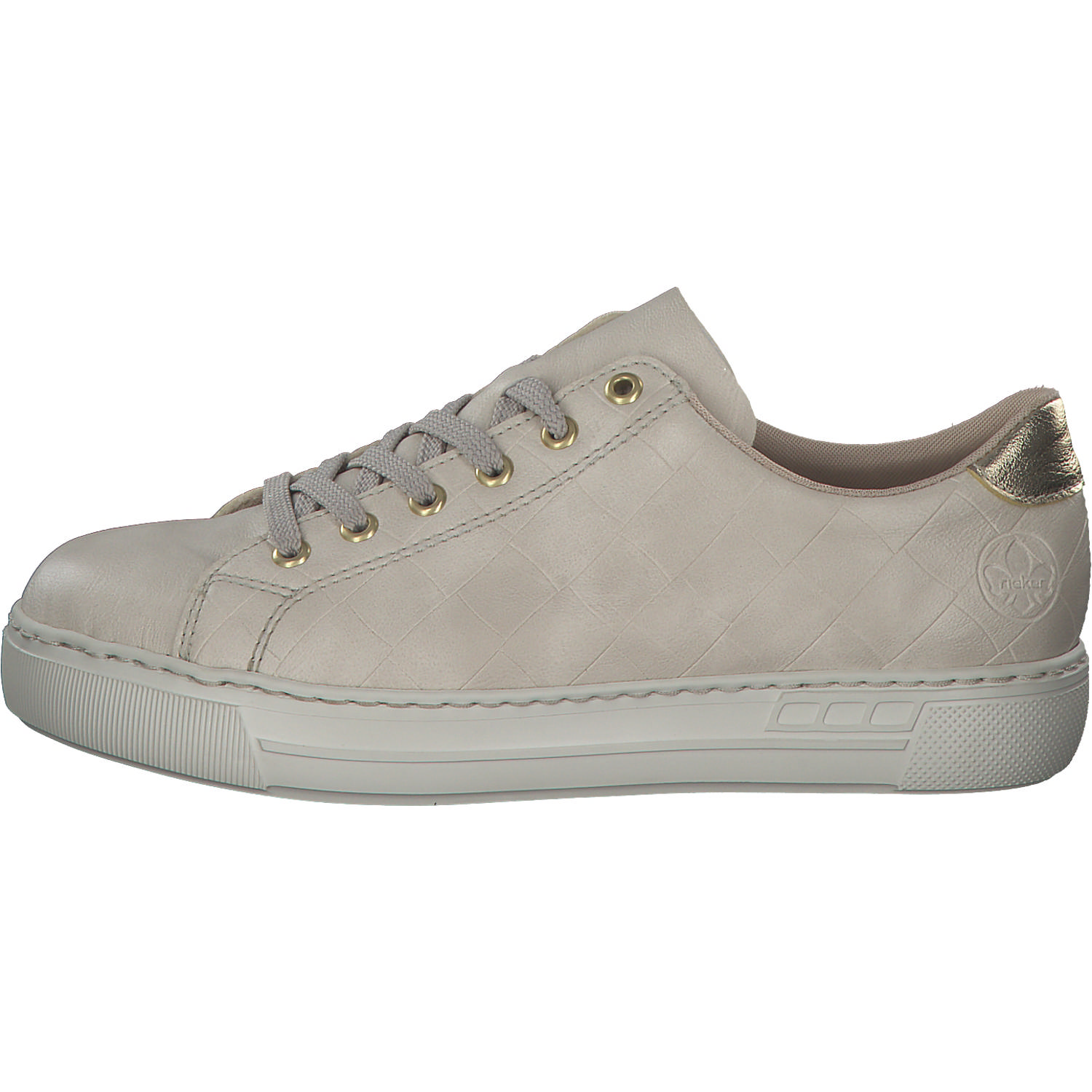 Rieker L9800, Schnürschuhe, Damen, ivory/lightgold