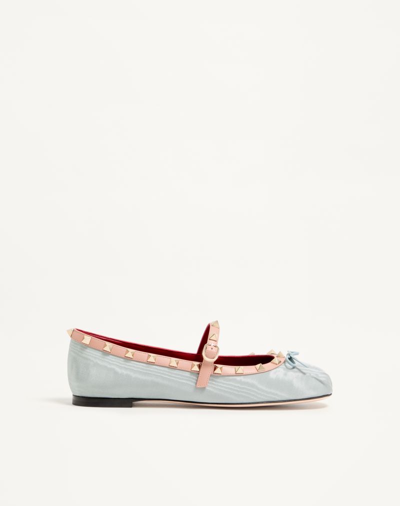 Mary-Jane Rockstud Ballerina i Moiré-stof 05 mm