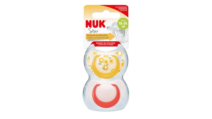 NUK Schnuller Star Silikon 18-36 Monate