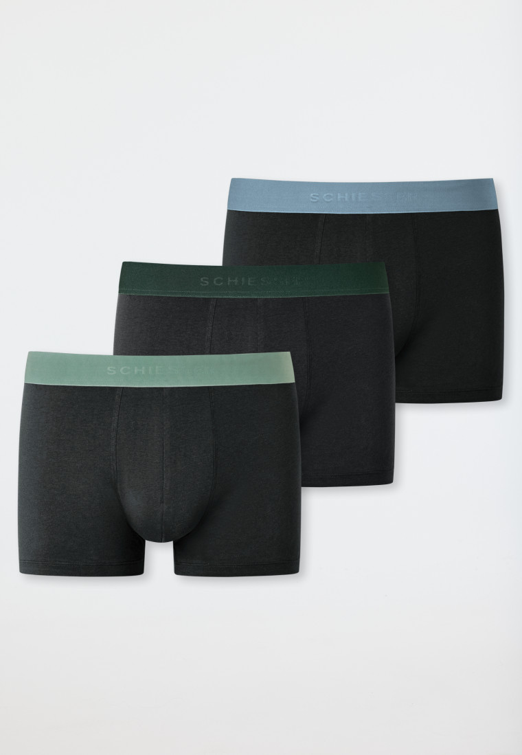 Shorts 3er-Pack Organic Cotton Webgummibund mehrfarbig - 95/5