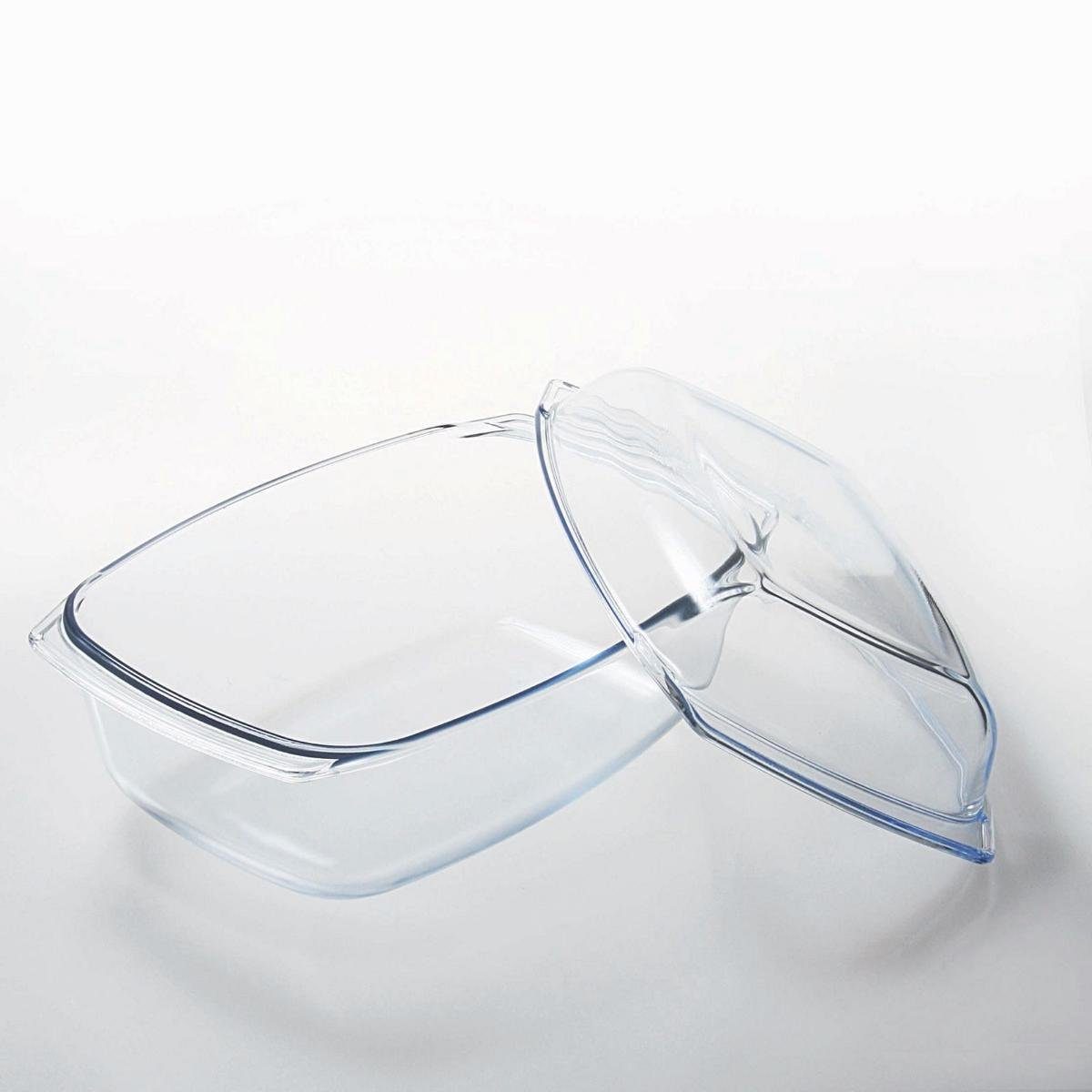 Sendez Bräter XXL Glasbräter 7,0 L mit Deckel Auflaufform Glaskochgeschirr Ofenform Made in EU