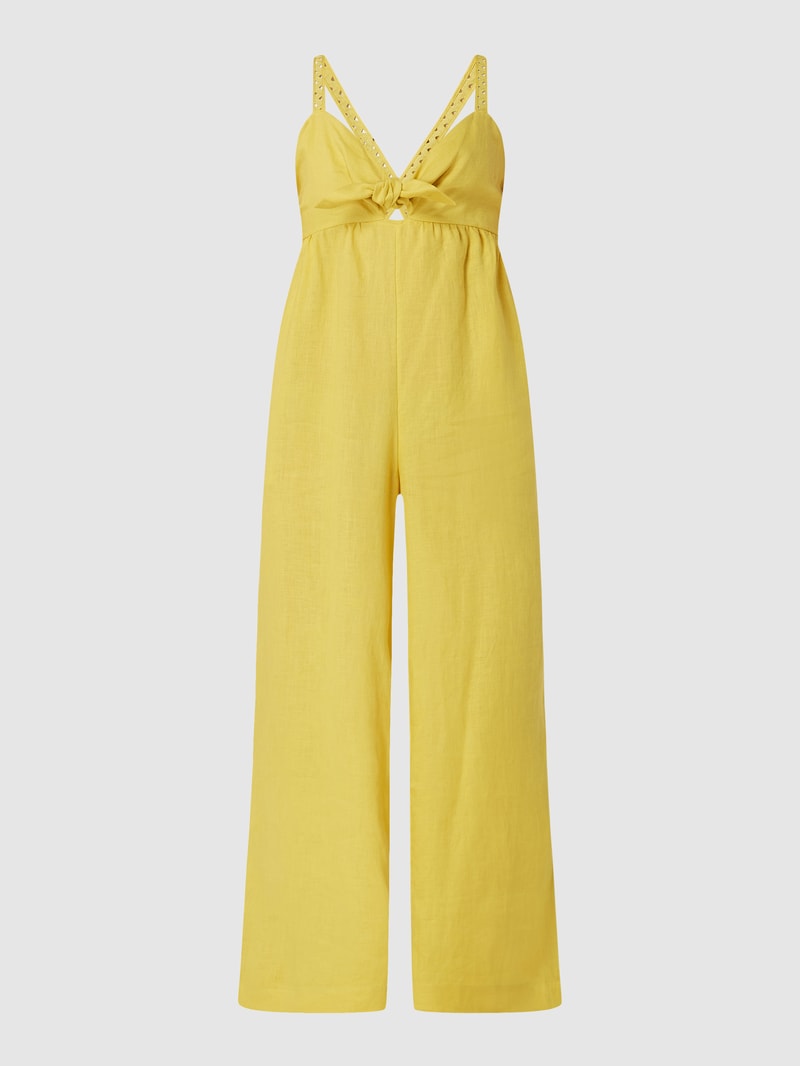 Jumpsuit aus Viskose in gelb