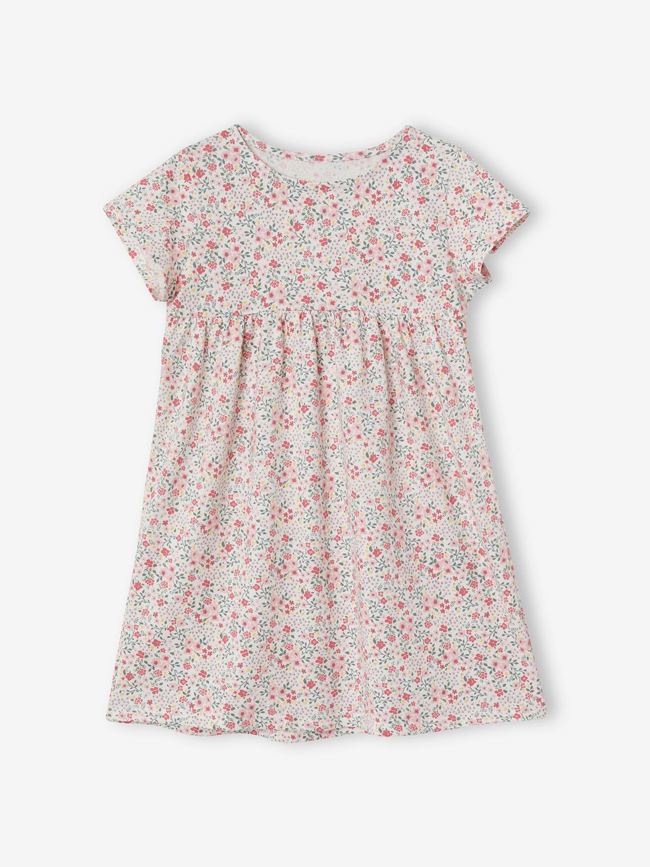 Ensemble robe + cardigan fille pêche