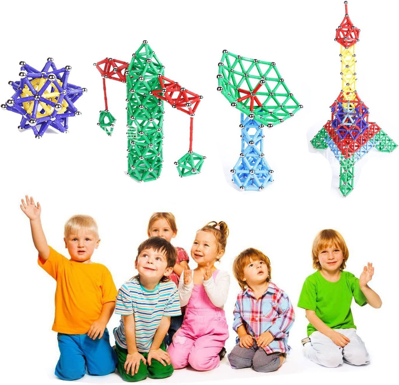 Dekomagnet 78 Stücke Puzzle Magnetische Bausteine Spielzeug Magnet, Devenirriche