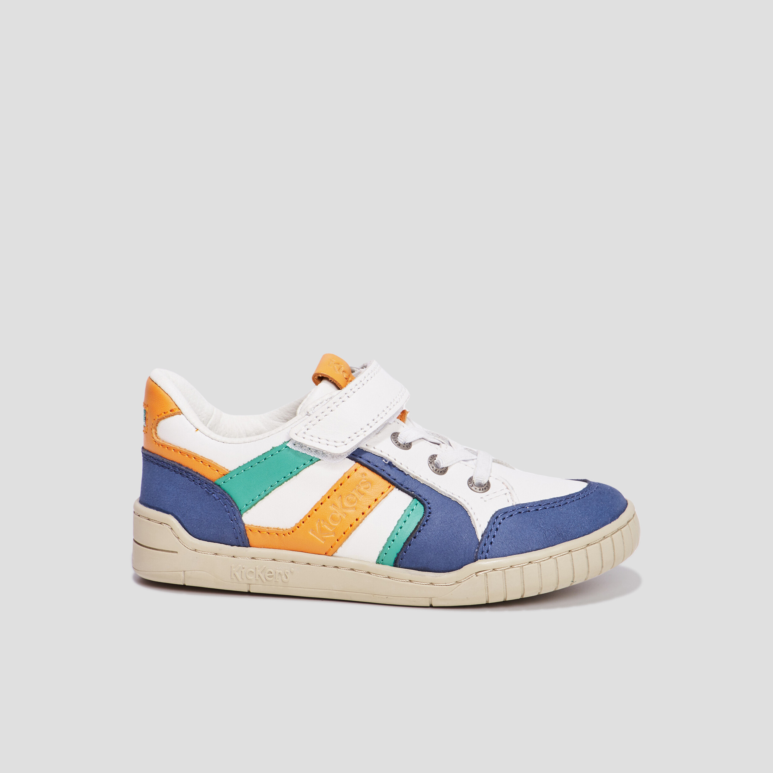 Tennis basses en cuir Kickers Windo blanc garçon | La Halle