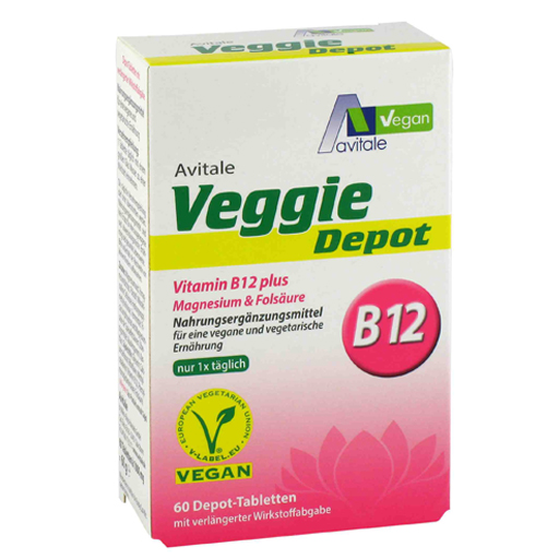 VEGGIE Depot Vitamin B12 Magnesium Folsäure Tabl.  60 St  Tabletten