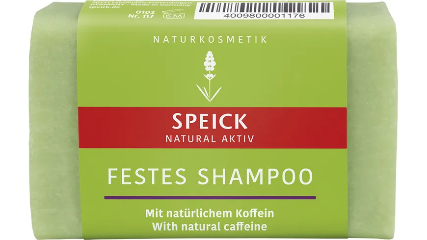 SPEICK Natural Aktiv Festes Shampoo mit Koffein 60 g