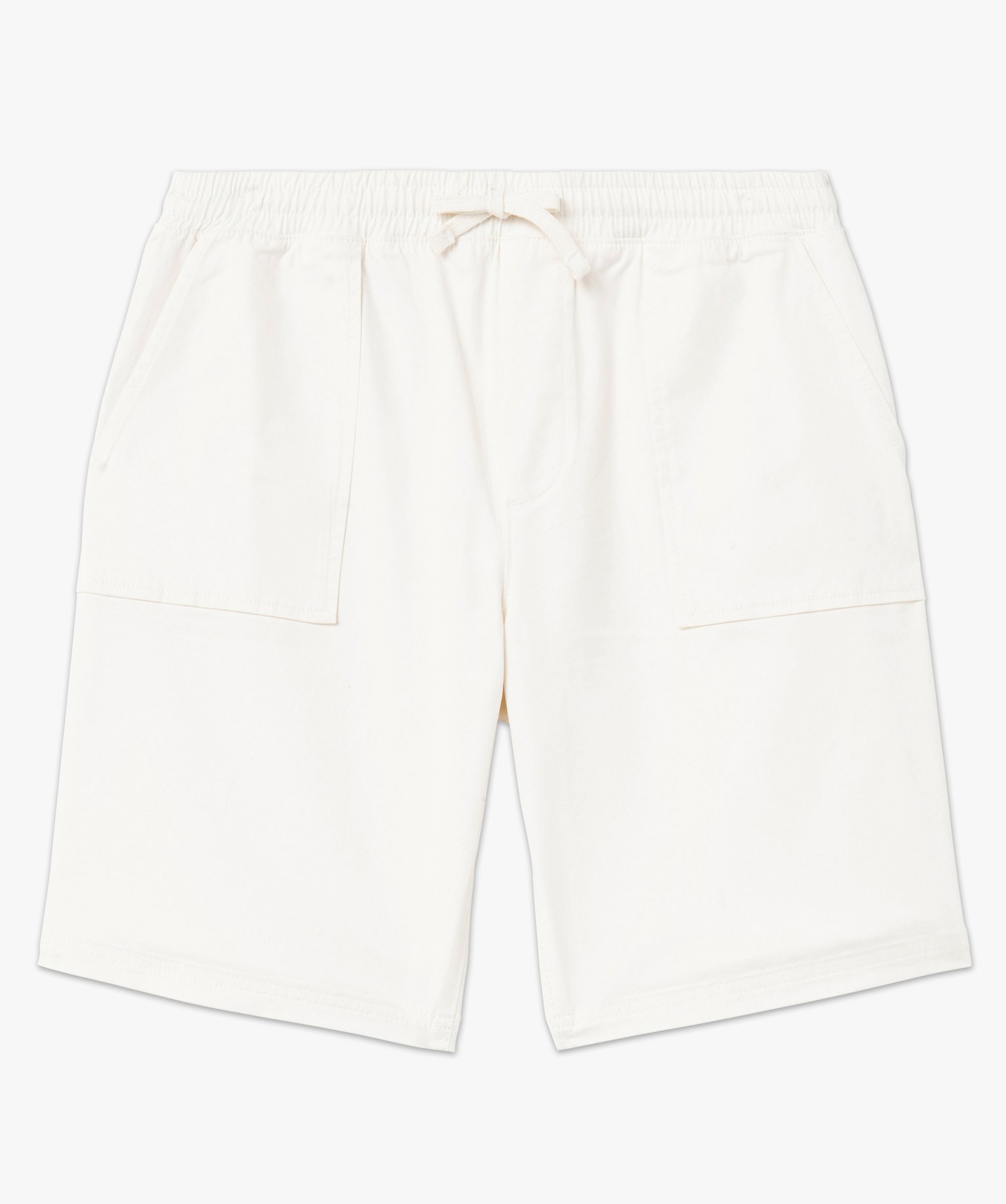 Bermuda en toile uni avec ceinture ajustable homme blanc | GEMO