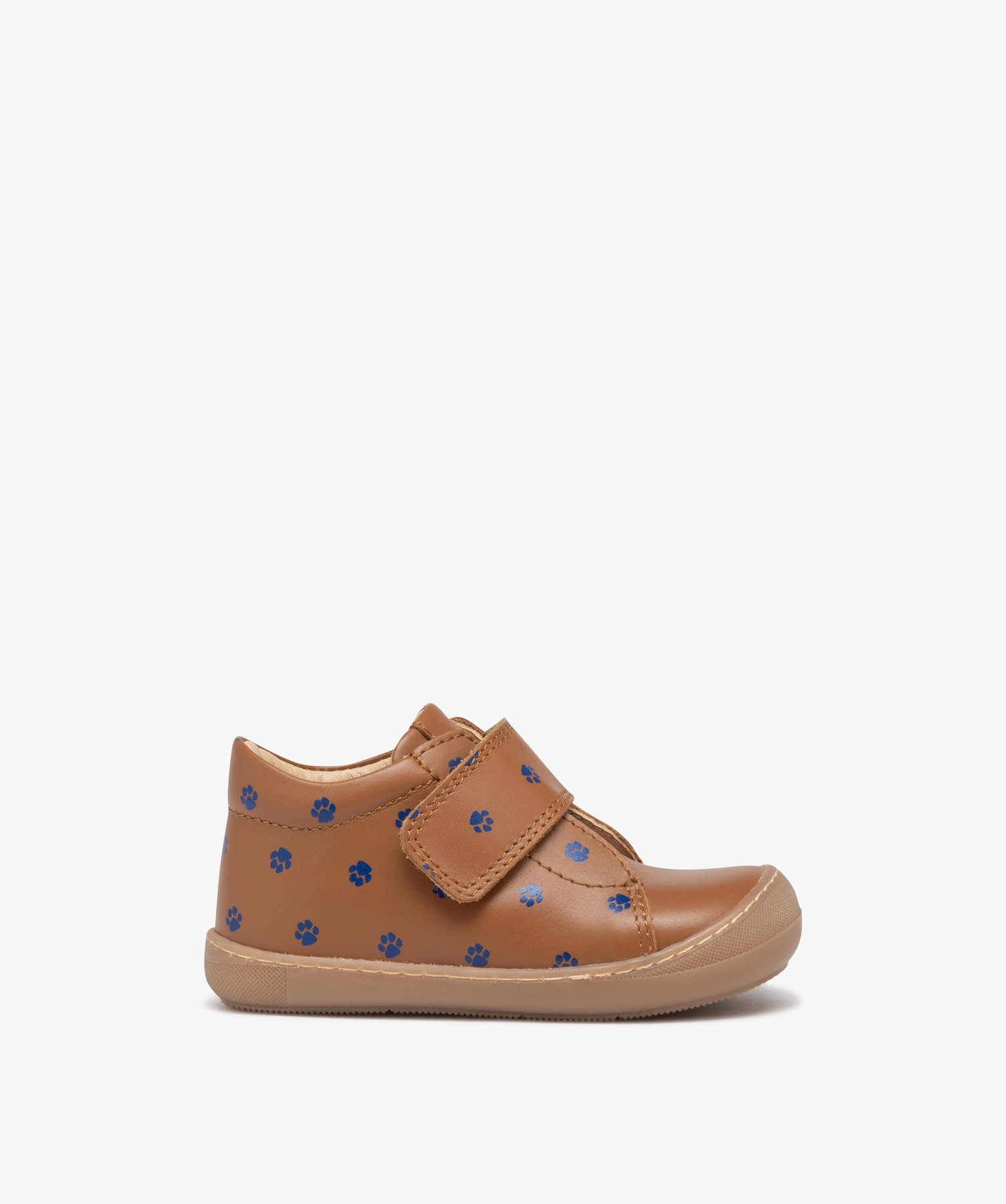 Chaussure premiers pas bébé Garçon à scratch imprimé pa... camel | GEMO