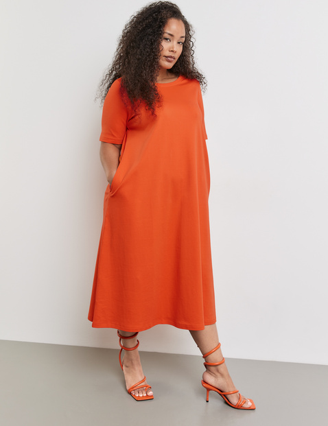 Shirtkleid aus schwerem Interlock-Jersey