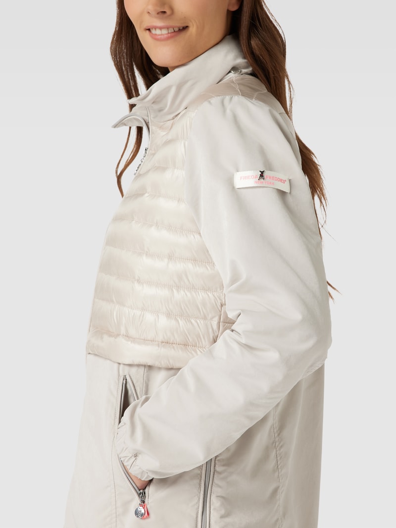 Jacke mit Stepp-Besatz in sand