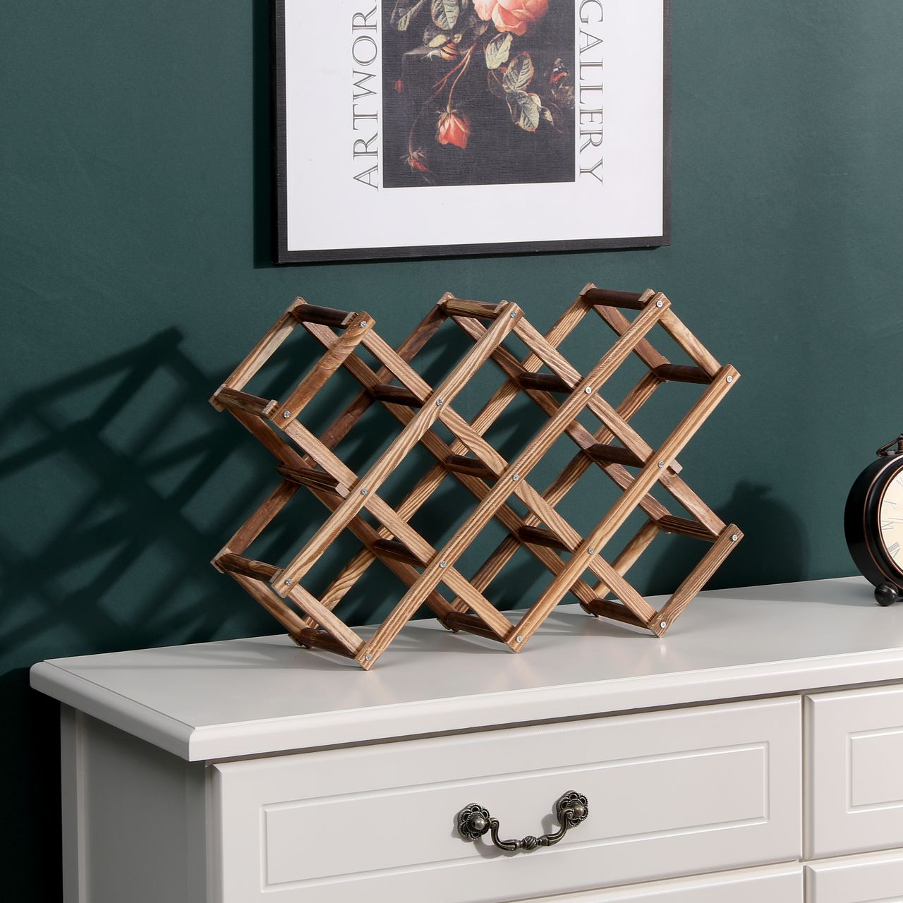 Happy Home Happy Home Weinregal für 10 Flaschen faltbar HWR16-HOL Holz