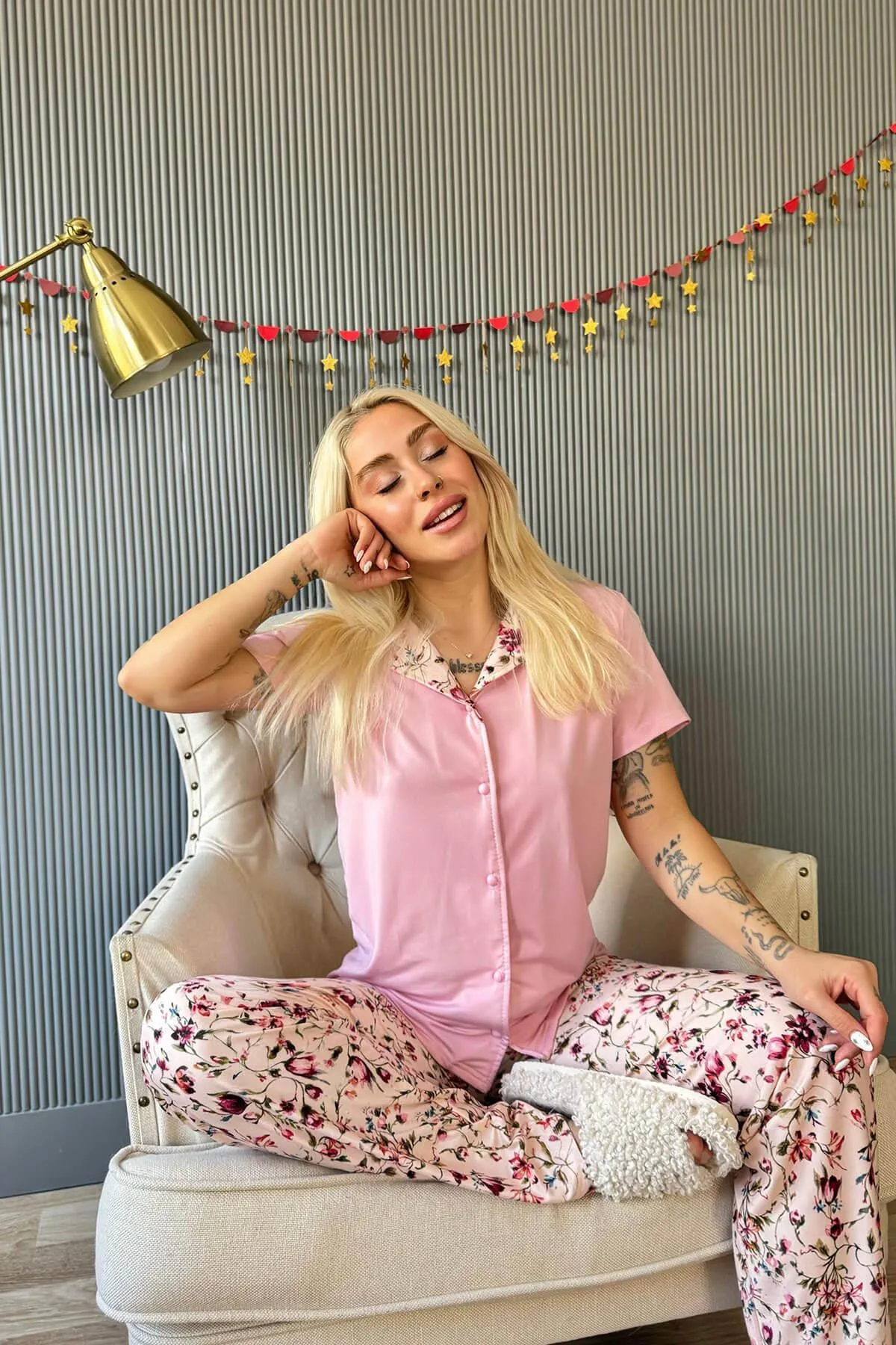Pijamaevi  Pyjama set - Dunkelblau - Unifarben