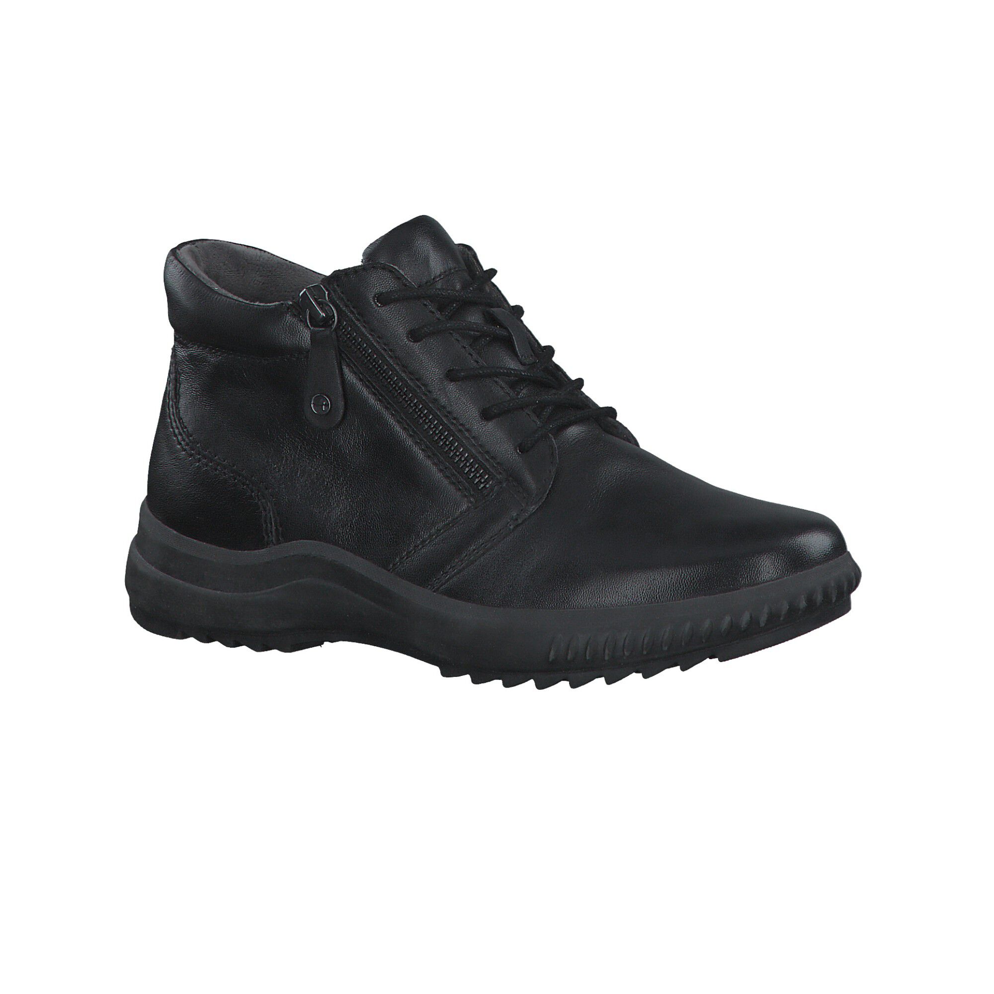 Bottines noir dessus cuir