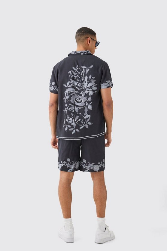 Viskose-Hemd und Shorts