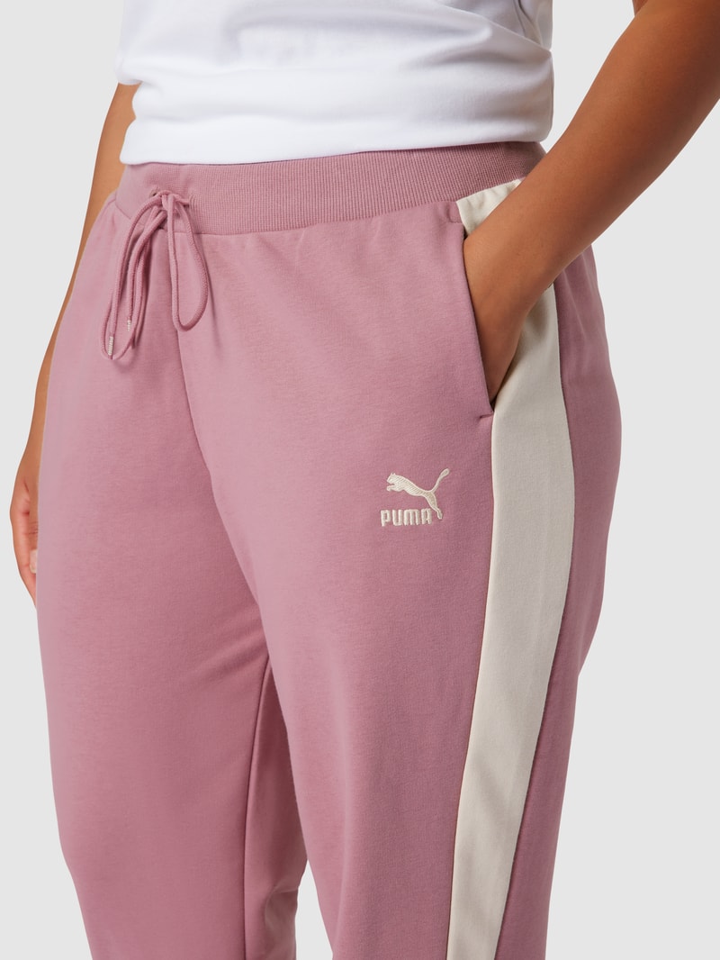 PLUS SIZE Sweatpants mit Label-Stitching in altrosa