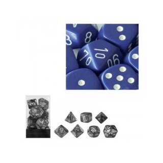 Purple-White 7-Würfel Set (undurchsichtig)