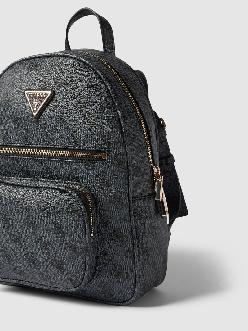 Rucksack mit Allover-Logo-Details Modell 'ECO ELEMENTS' in anthrazit