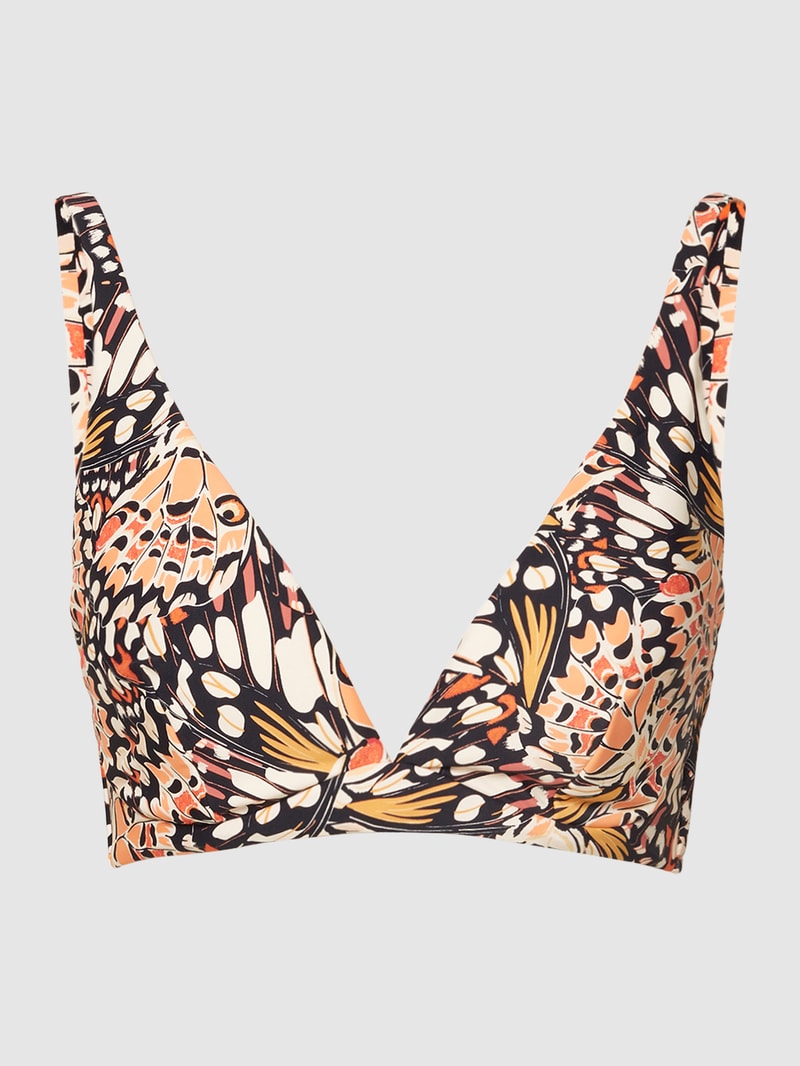 Bikini-Oberteil mit Allover-Print in rosa