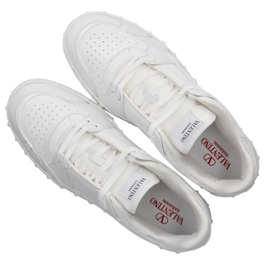 Valentino Garavani - Sneaker low FREEDOTS Kalbsleder - weiß