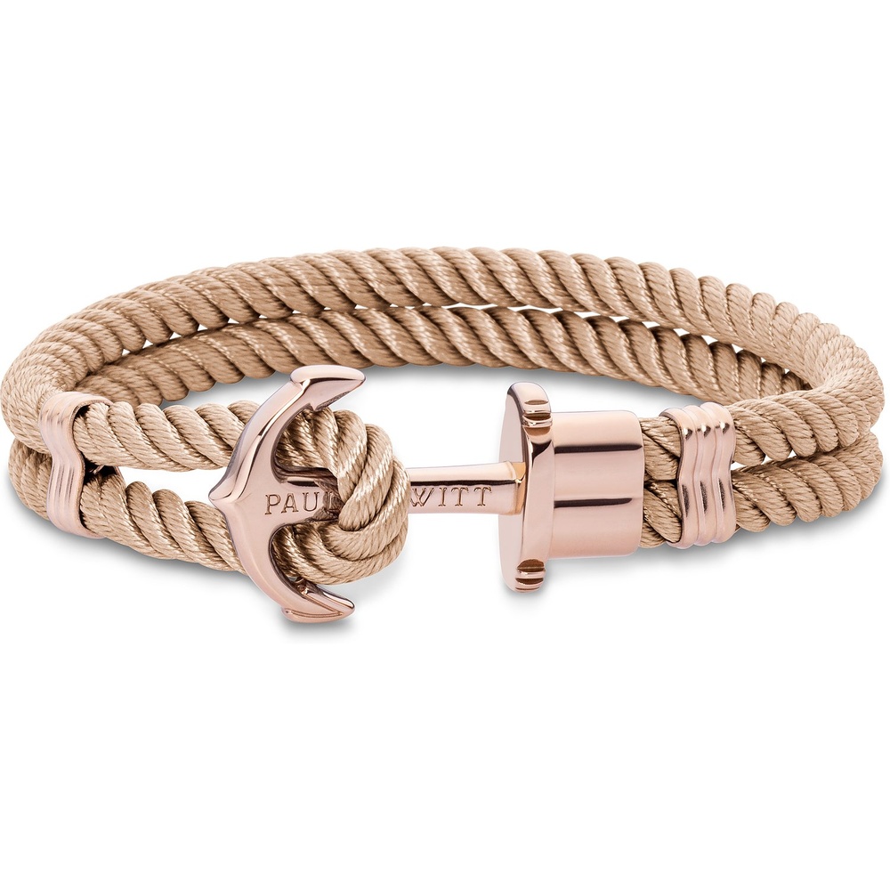 Paul Hewitt Bracelet Acier inoxydable recylé, Perlon/nylon or rose Bracelet