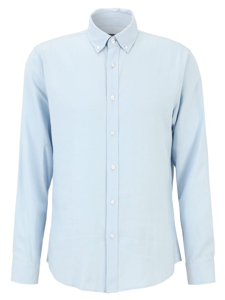 Steffen Klein Leinenhemd Tailored Fit in blau günstig kaufen