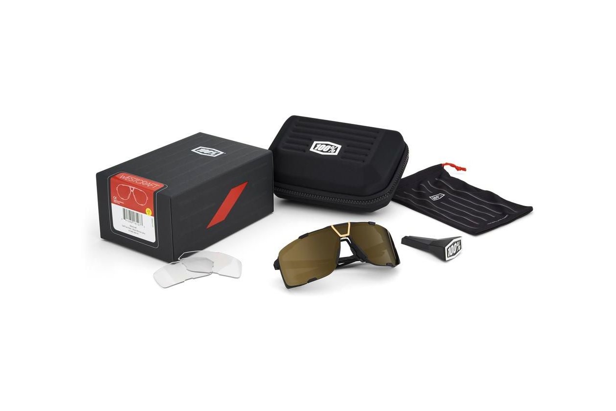 100 Percent Eastcraft soft tact black / Soft Gold Mirror Lens