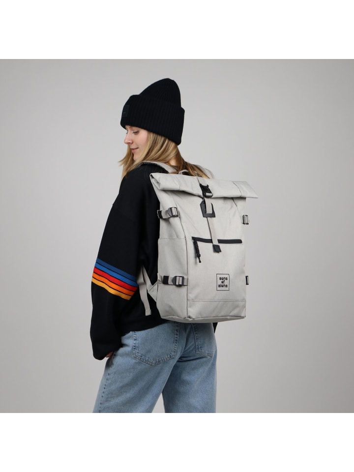 SONS OF ALOHA Rucksack XL RollTop Rucksack KANE erweiterbar| Laptop-Fach groß in weiß günstig kaufen onesize